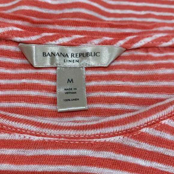 Banana Republic Linen Striped Sleeveless Tank Shirt - Picture 8 of 8